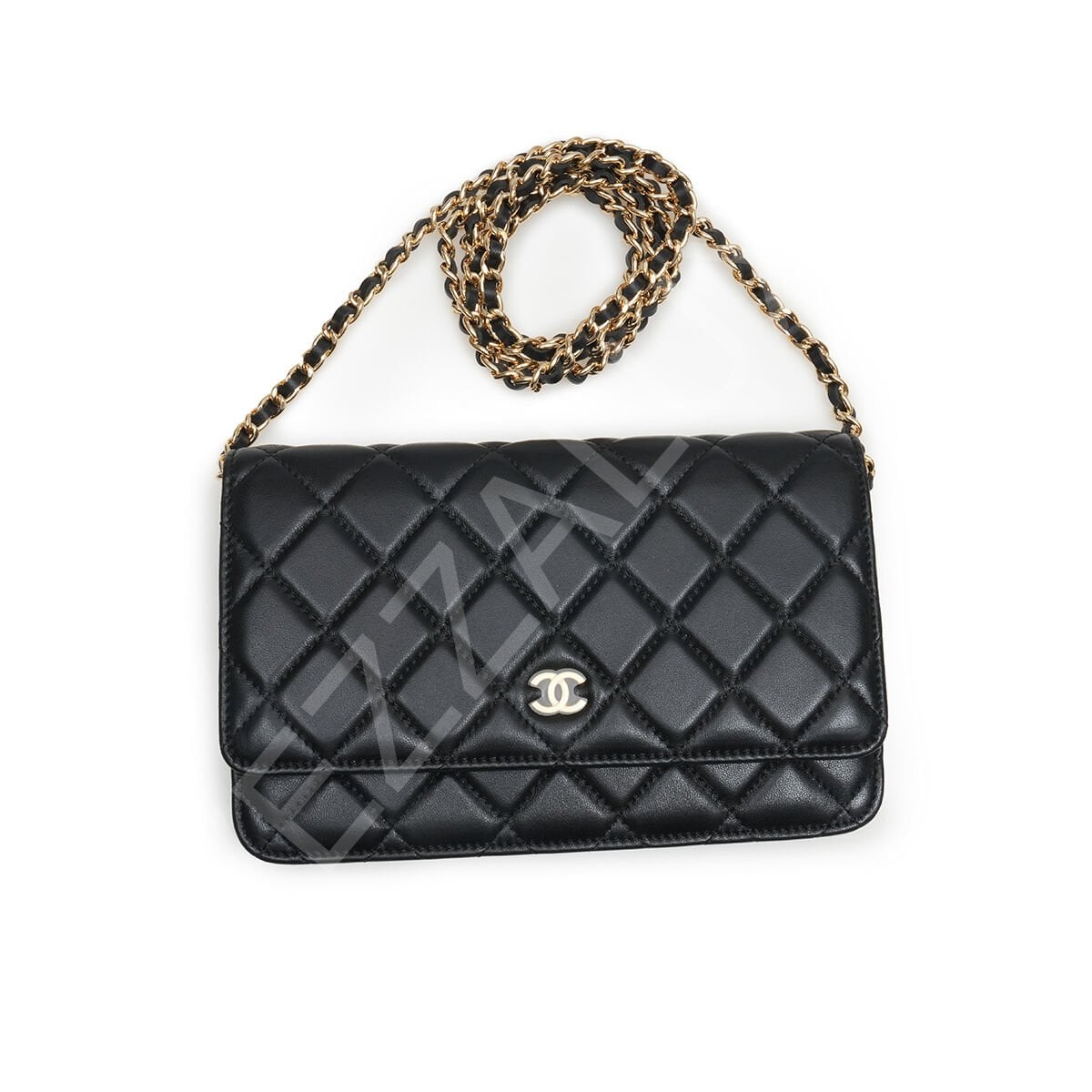 Chanel 24 Clutch  Mini Siyah Gold Kadın Çanta