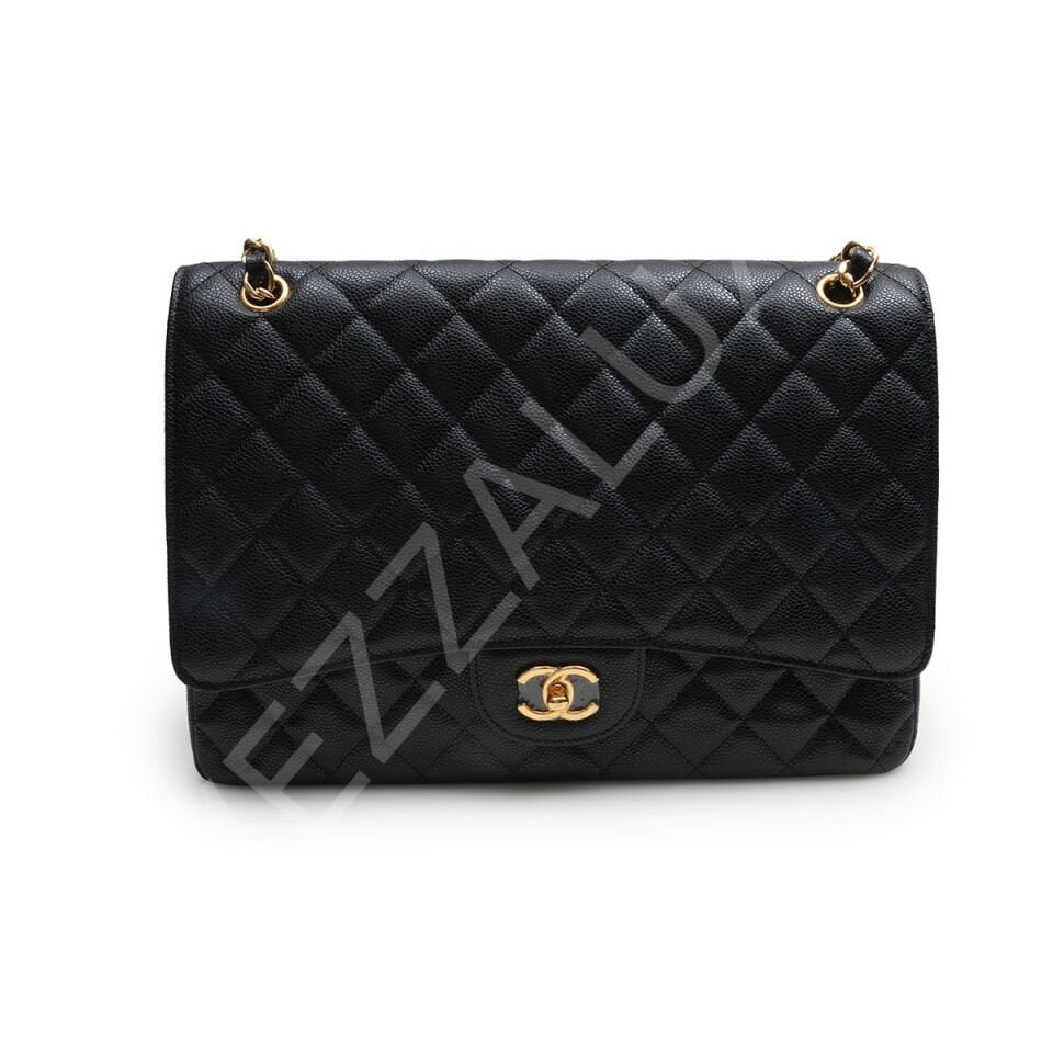 Chanel Klasik 23*33*10 Maxi Siyah Kadın Çanta