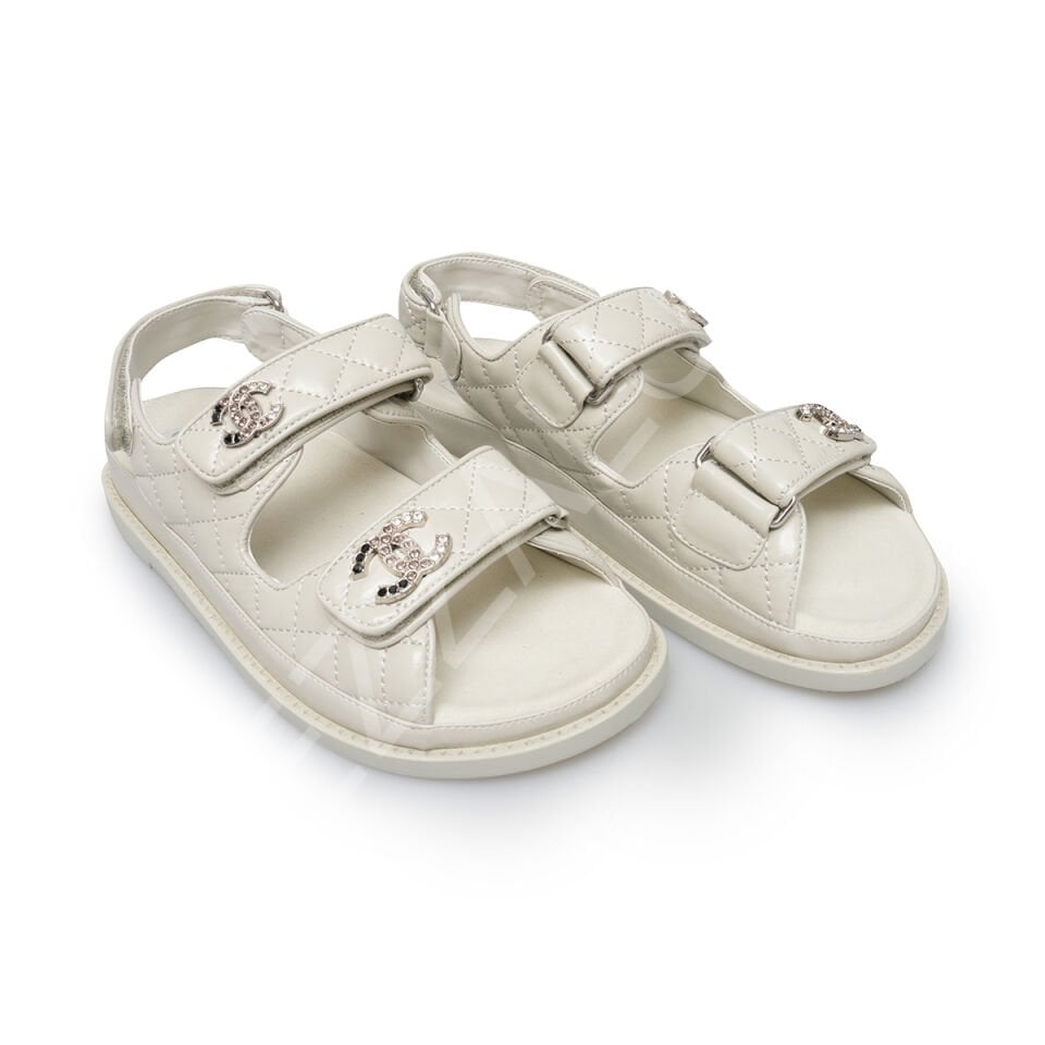 Chanel 728 Beyaz Sandalet Kadın Ayakkabı