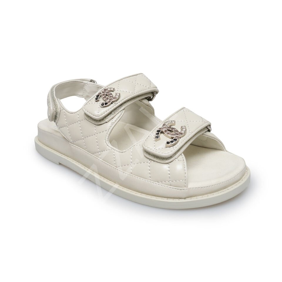 Chanel 728 Beyaz Sandalet Kadın Ayakkabı