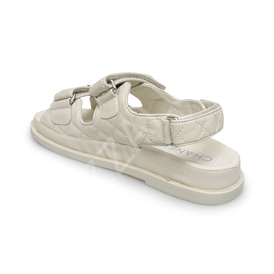 Chanel 728 Beyaz Sandalet Kadın Ayakkabı