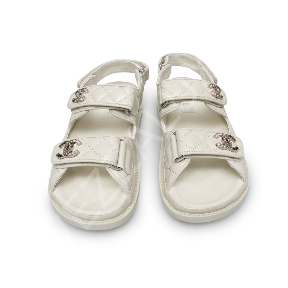 Chanel 728 Beyaz Sandalet Kadın Ayakkabı