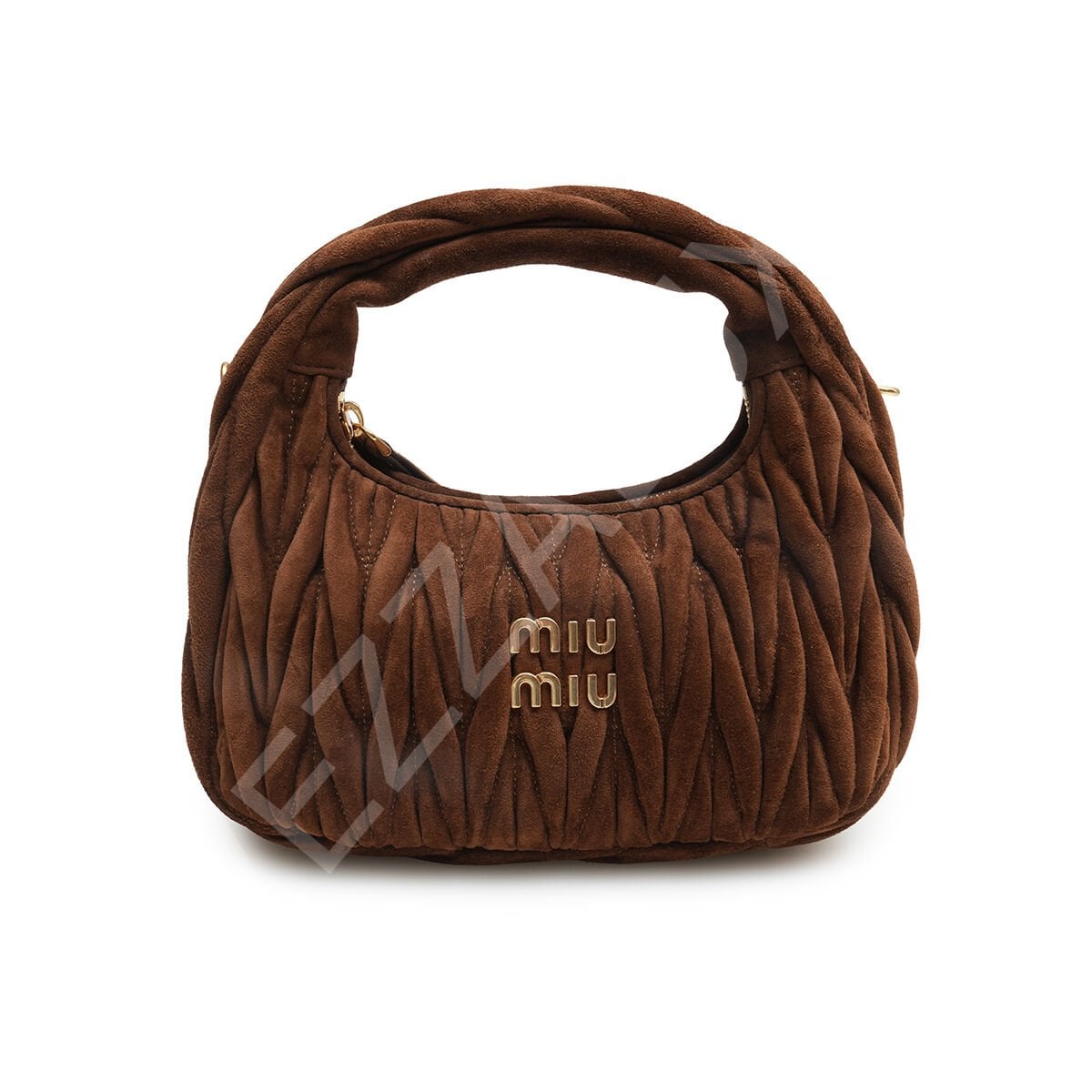 Miu Wander Süet Kahve Small 17*20*6 Kadın Çanta