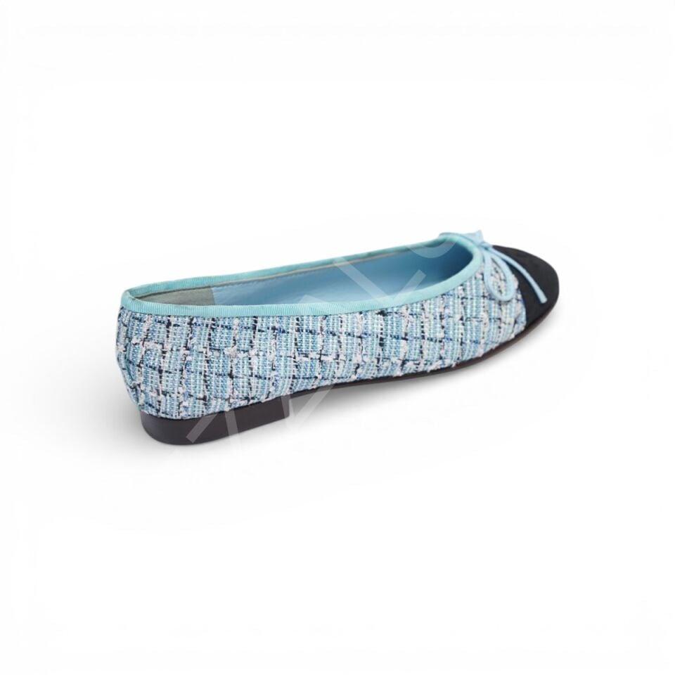 Chanel 02 Mavi Tüvit Kadın Ayakkabı