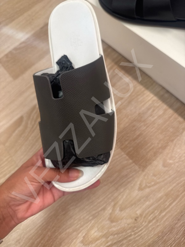 Hermes 972 Terlik Siyah Beyaz Erkek Ayakkabı