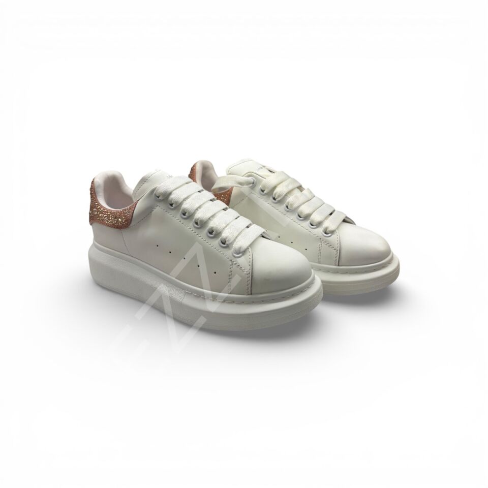 Mcq 981 Full Beyaz Arkası Pembe Taşlı Kadın Ayakkabı