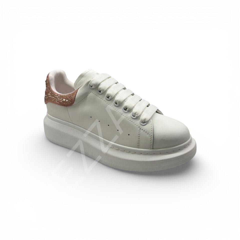 Mcq 981 Full Beyaz Arkası Pembe Taşlı Kadın Ayakkabı