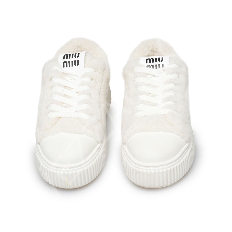 Miu 02 Beyaz Kürklü Kadın Ayakkabı