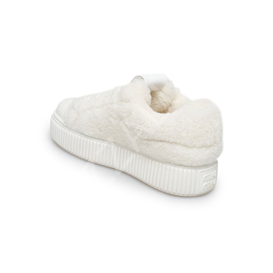 Miu 02 Beyaz Kürklü Kadın Ayakkabı