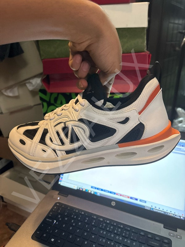 Vltn 1059 Siyah Beyaz Arkası Turuncu Erkek Ayakkabı