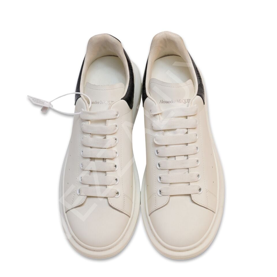 Mcq 828 Beyaz Arkası Siyah Kroko Erkek Ayakkabı