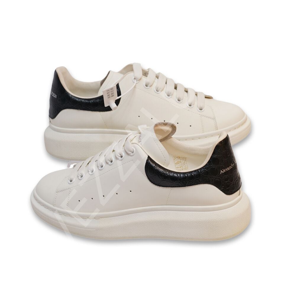 Mcq 828 Beyaz Arkası Siyah Kroko Erkek Ayakkabı