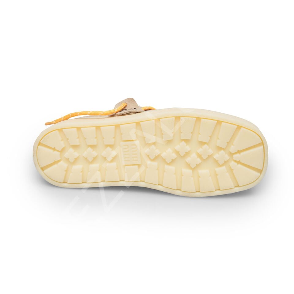 Miu 630 Krem Süet Loafer Kadın Ayakkabı