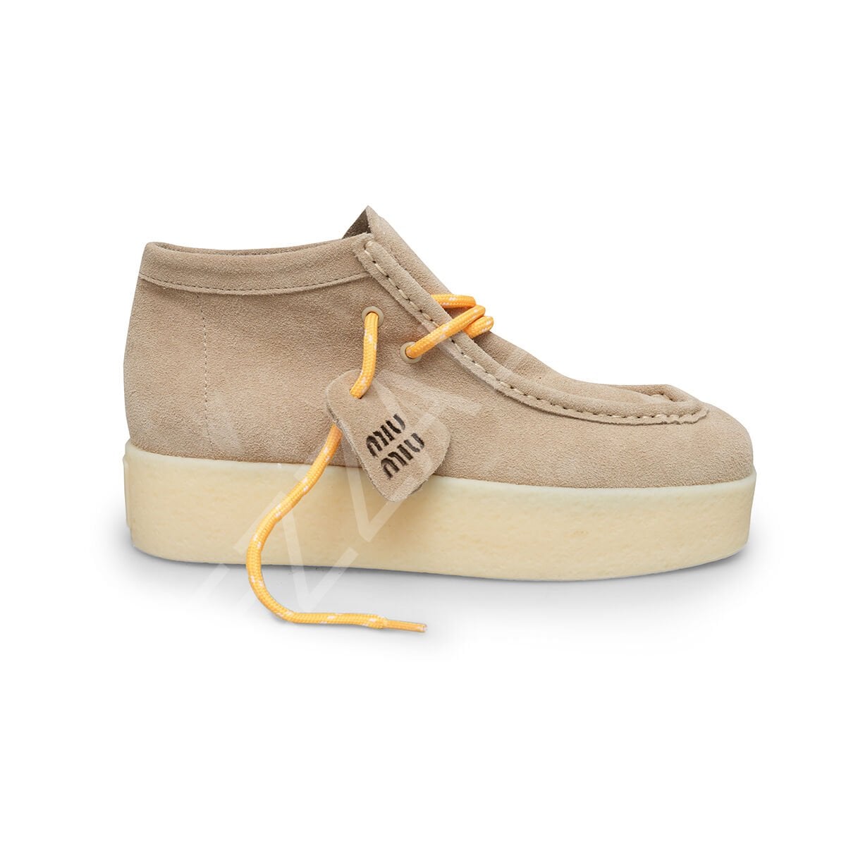 Miu 630 Krem Süet Loafer Kadın Ayakkabı