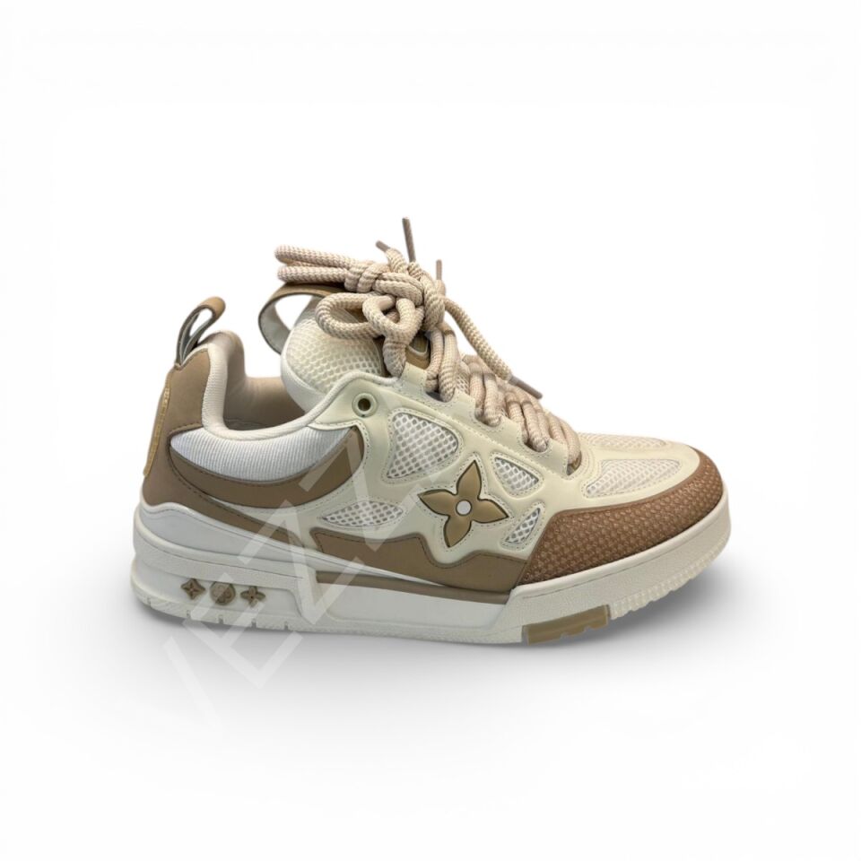 Lv 1021 Full Beyaz Arkası Krem Erkek Ayakkabı