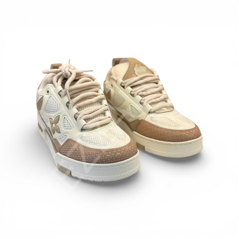 Lv 1021 Full Beyaz Arkası Krem Erkek Ayakkabı