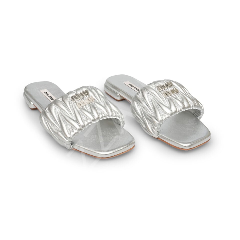 Miu 717 Gümüş Terlik Kadın Ayakkabı