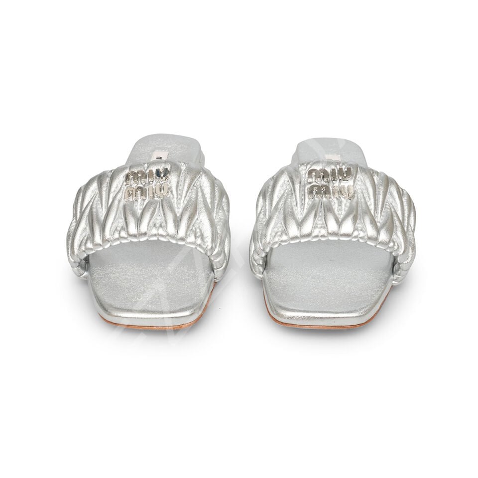 Miu 717 Gümüş Terlik Kadın Ayakkabı