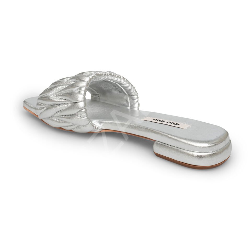 Miu 717 Gümüş Terlik Kadın Ayakkabı