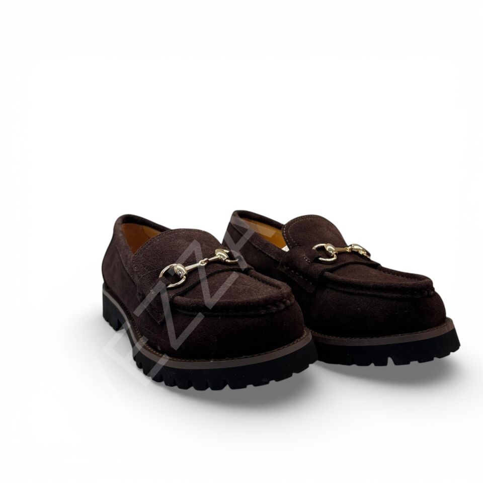 Gucci 1041 Süet Loafer Kadın Ayakkabı
