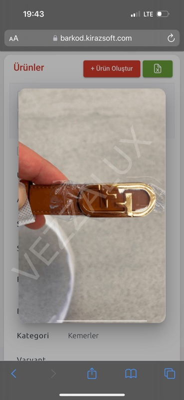 Fendi K01 Taba Altın Kadın Kemer