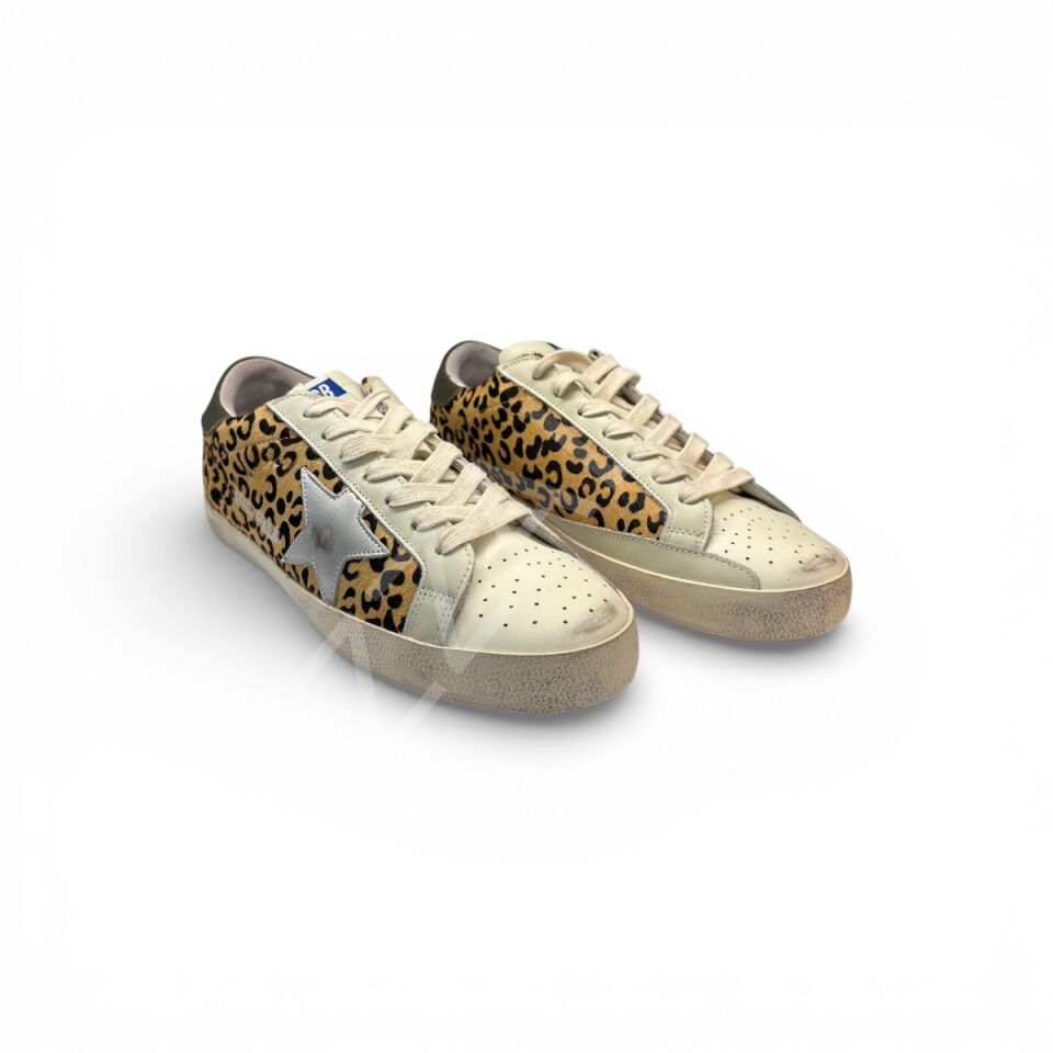 Gg 1045 Leopar Arkası Yeşil Kadın Ayakkabı