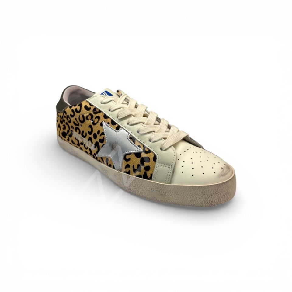 Gg 1045 Leopar Arkası Yeşil Kadın Ayakkabı