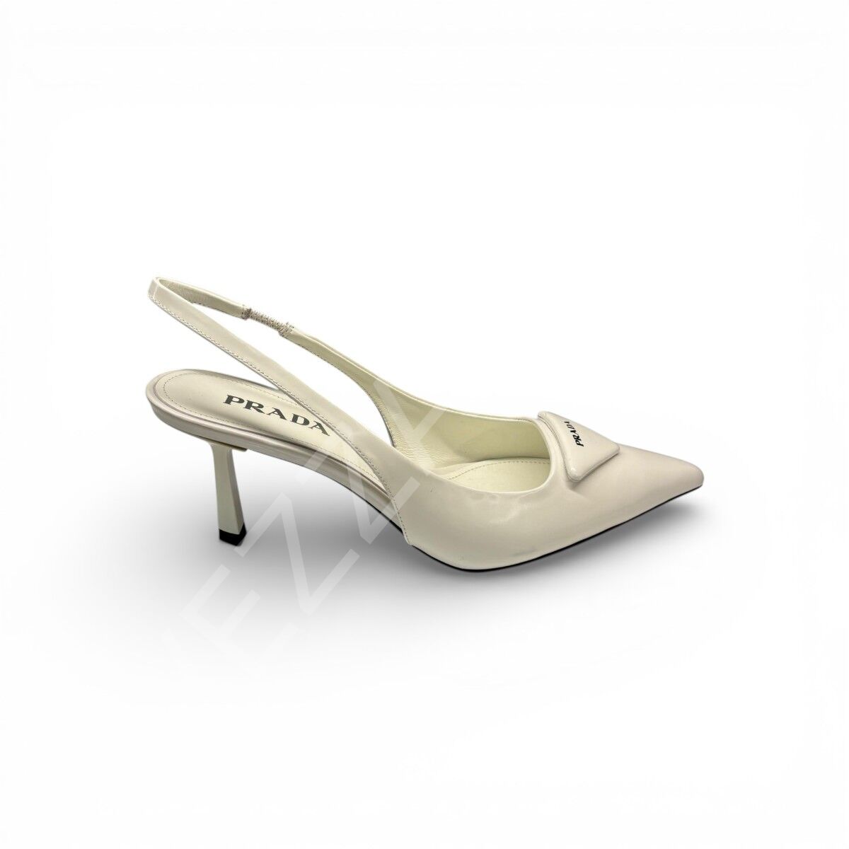 Prada 1047 Beyaz Topuklu Kadın Ayakkabı
