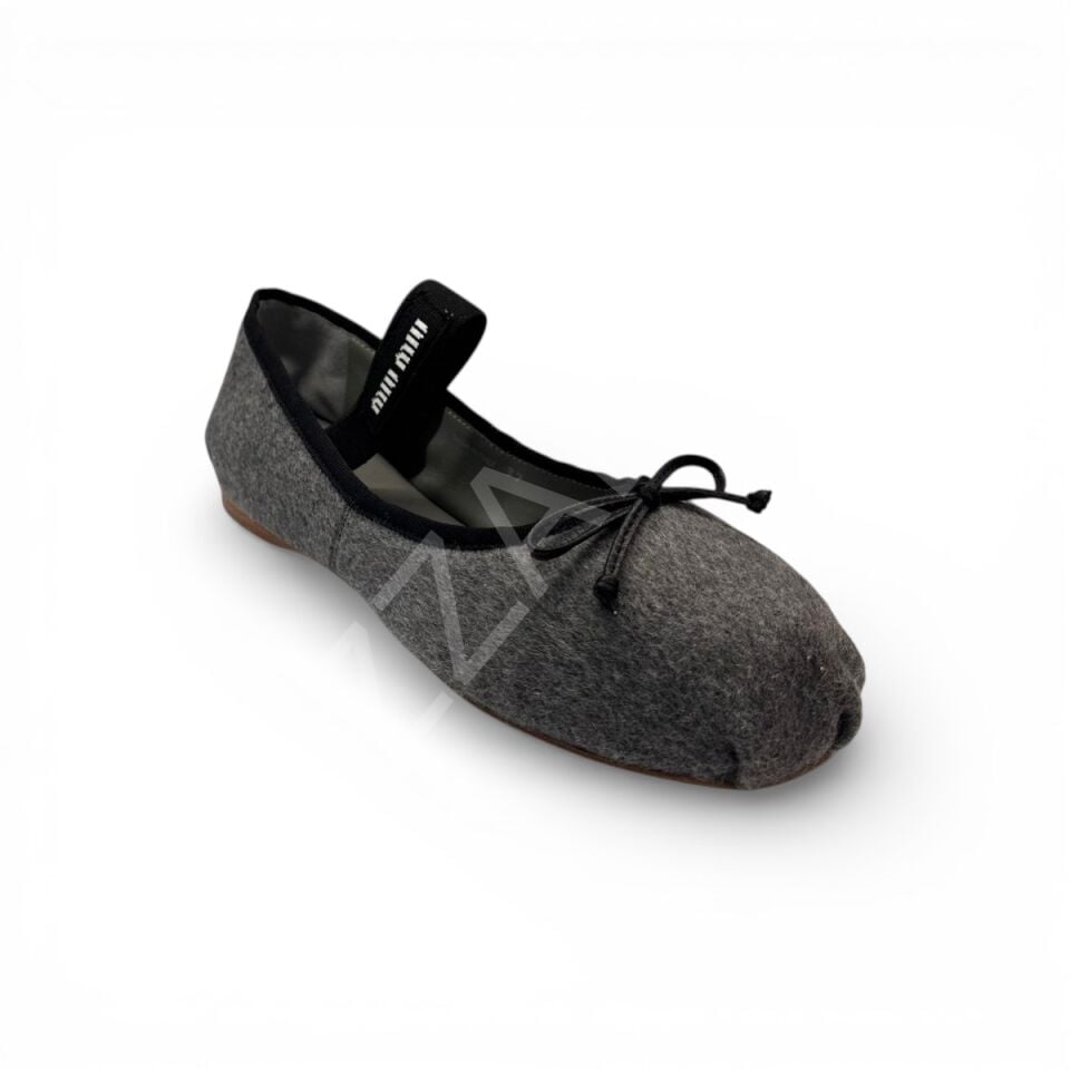 Miu 1066 Gri Babet Kadın Ayakkabı