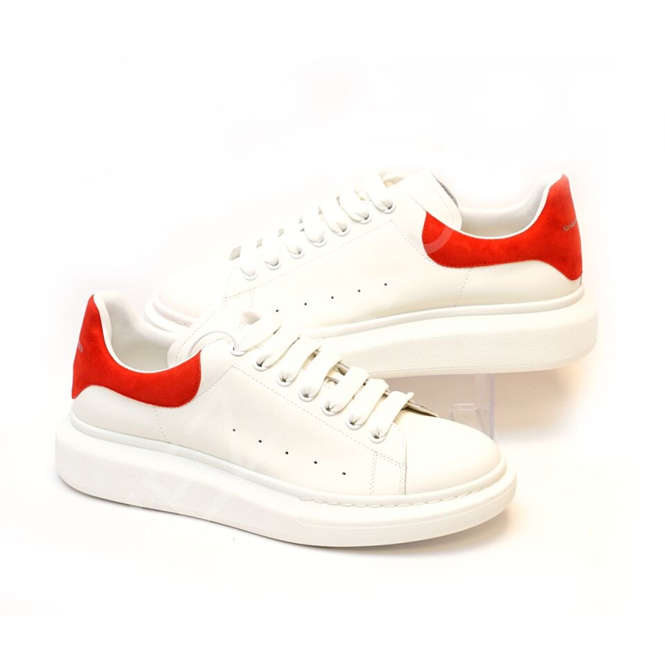 Mcq 977 Beyaz Arkası Kırmızı Suet Erkek Ayakkabı