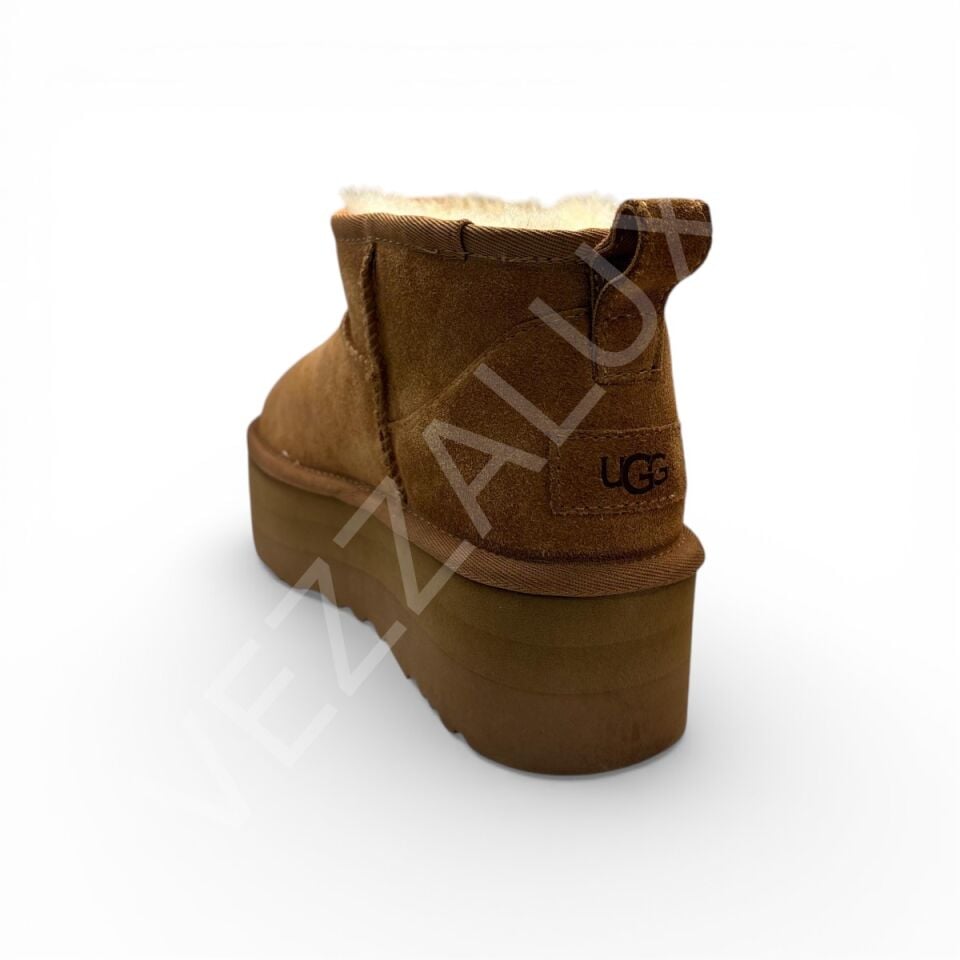 Ugg 1069 Taba Bot Kalın Taban Kadın Ayakkabı