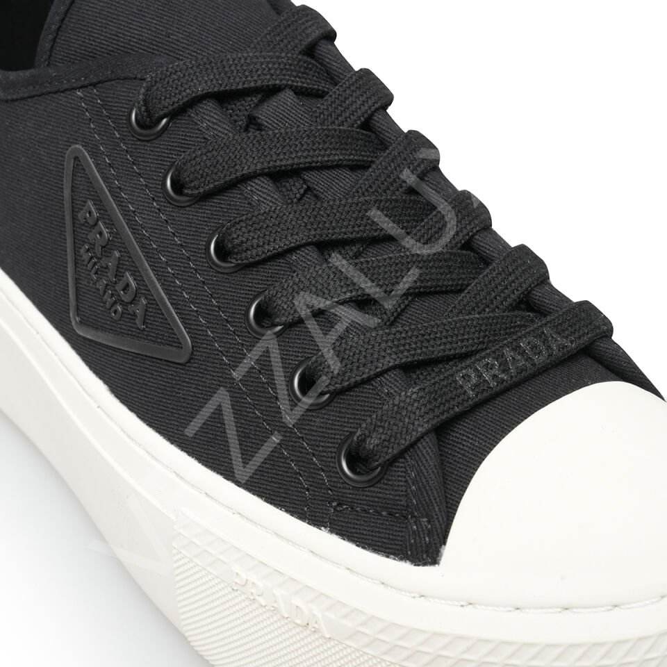 Prada 641 Siyah Kalın Taban Kadın Ayakkabı