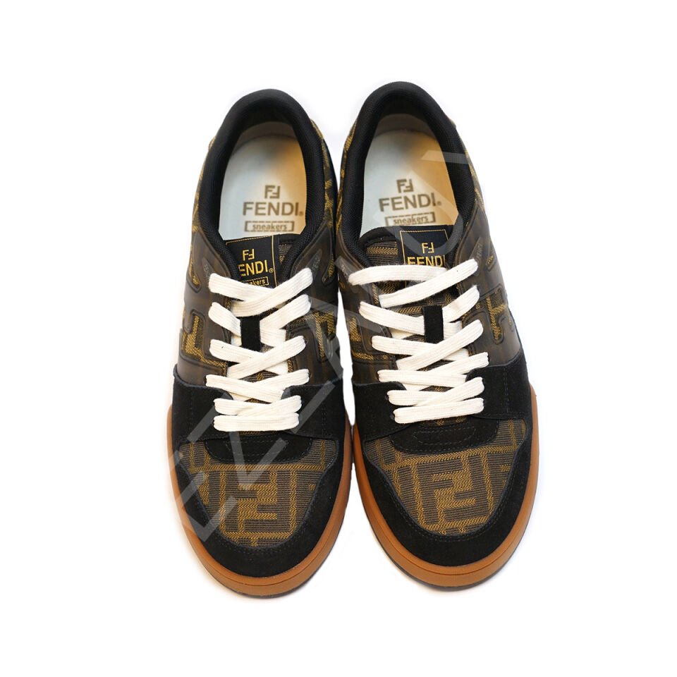 Fendi 921 Siyah Kahve Logolu Erkek Ayakkabı