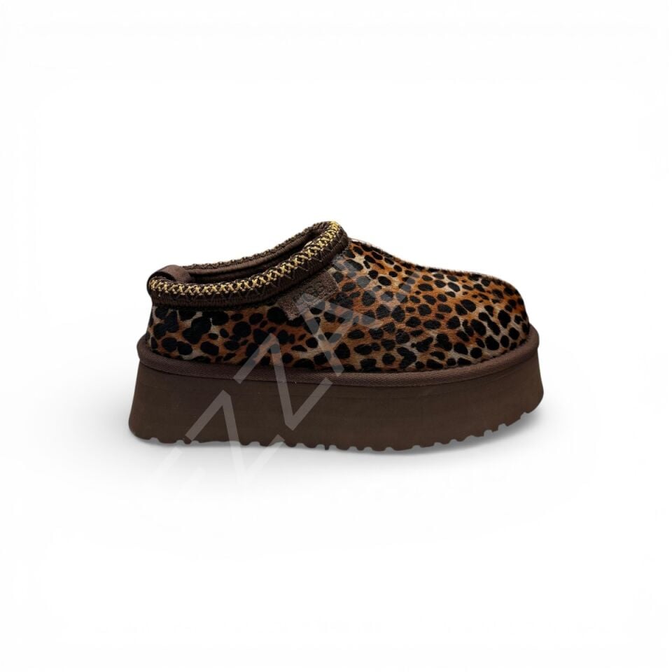 Ugg 1071 Kahve Leopar Tazz Kadın Ayakkabı