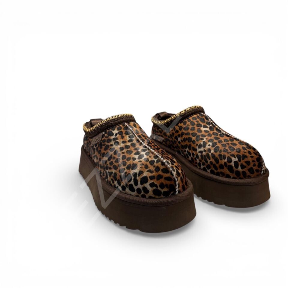 Ugg 1071 Kahve Leopar Tazz Kadın Ayakkabı