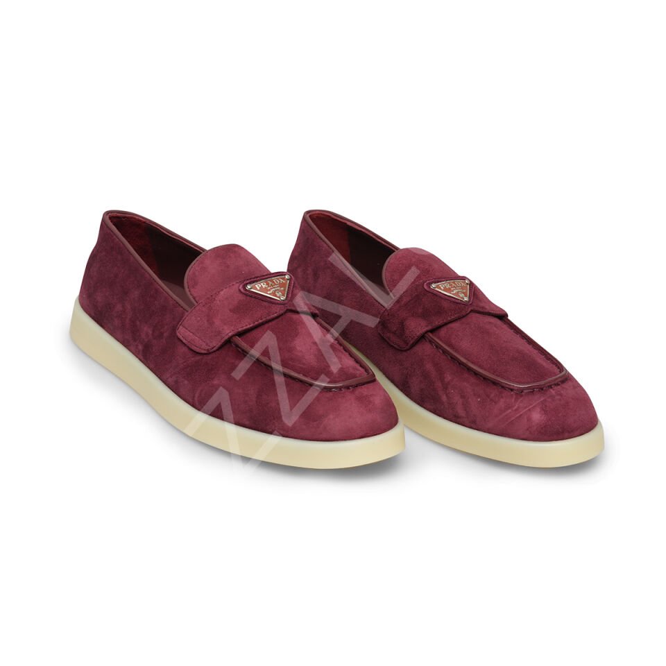 Prada 656 Bordo Süet Kadın Ayakkabı