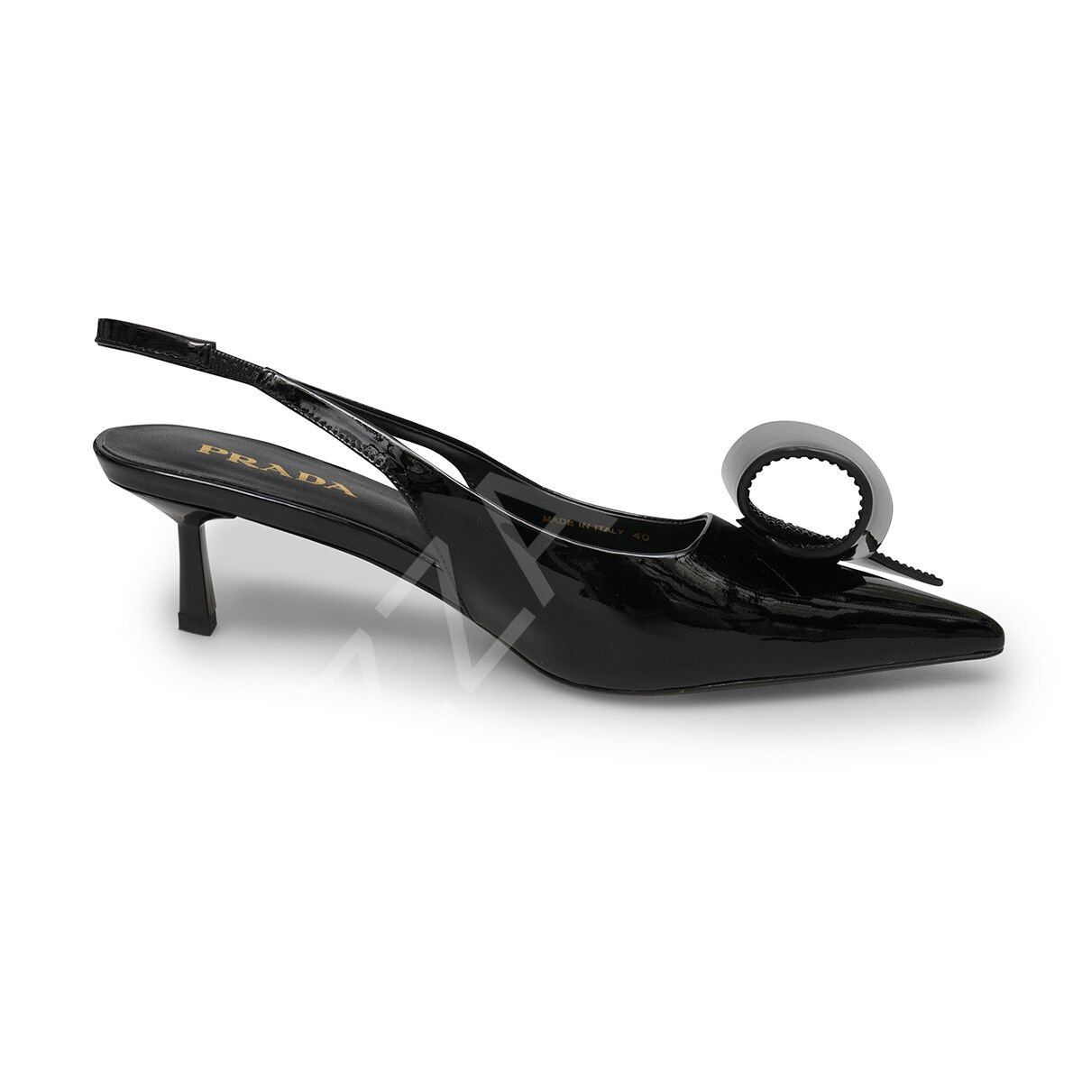 Prada 664 Taşlı Kurdela Topuklu Kadın Ayakkabı