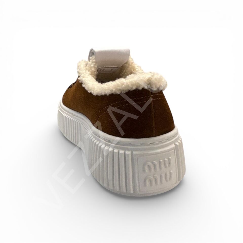 Miu 1136 Kahverengi Tüylü Kadın Ayakkabı