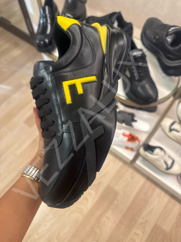 Fendi 930 Siyah Sarı Erkek Ayakkabı