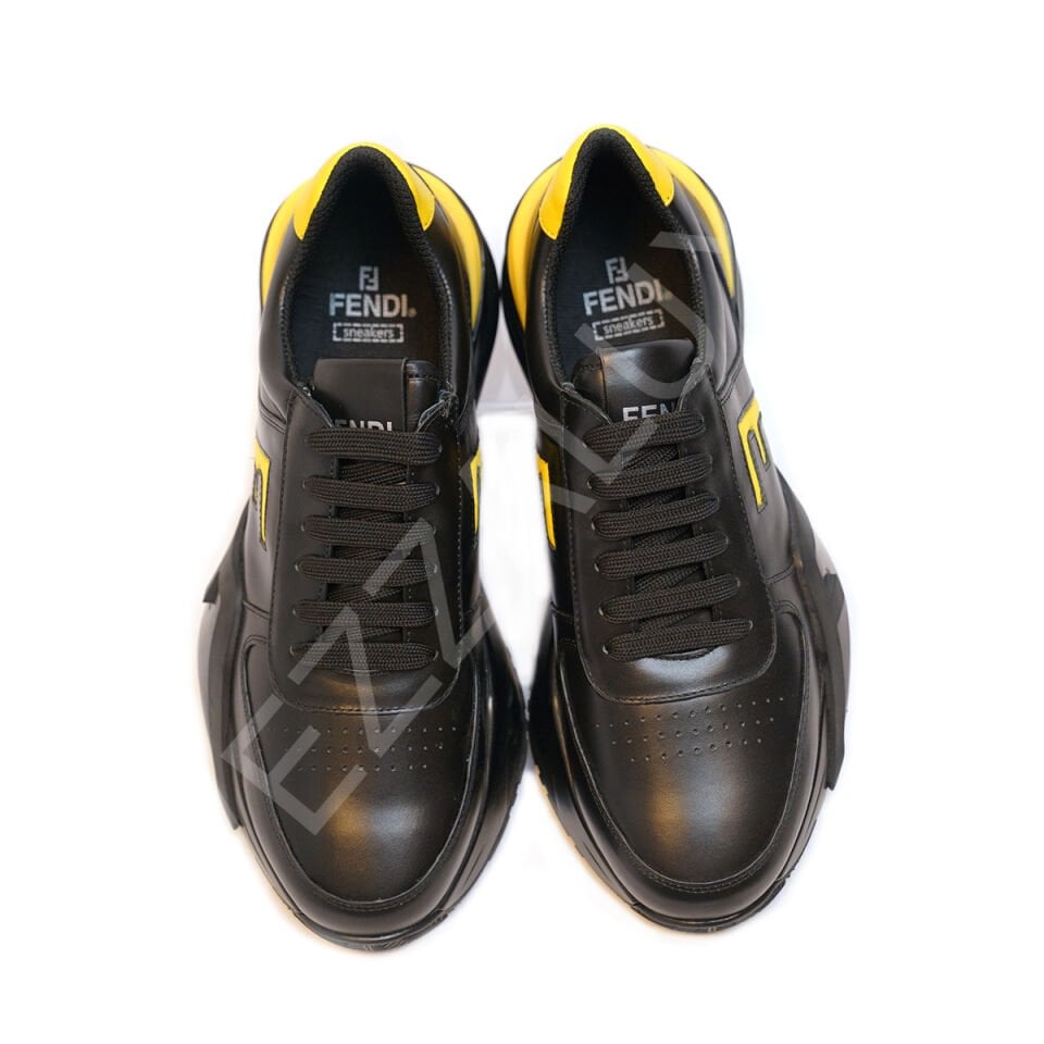 Fendi 930 Siyah Sarı Erkek Ayakkabı