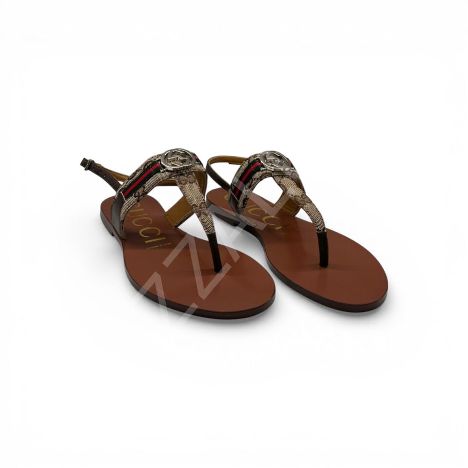 Gucci 691 Sandalet Logolu Kadın Ayakkabı