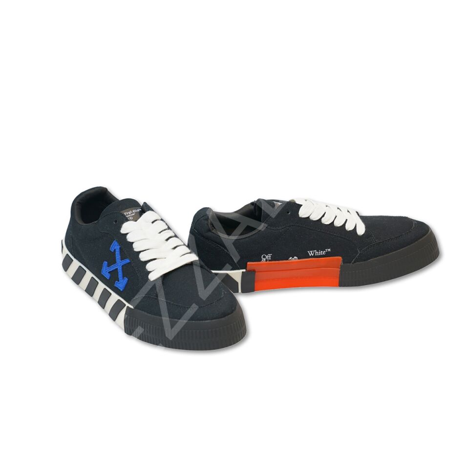 Off 815 Siyah Mavi Logo Erkek Ayakkabı