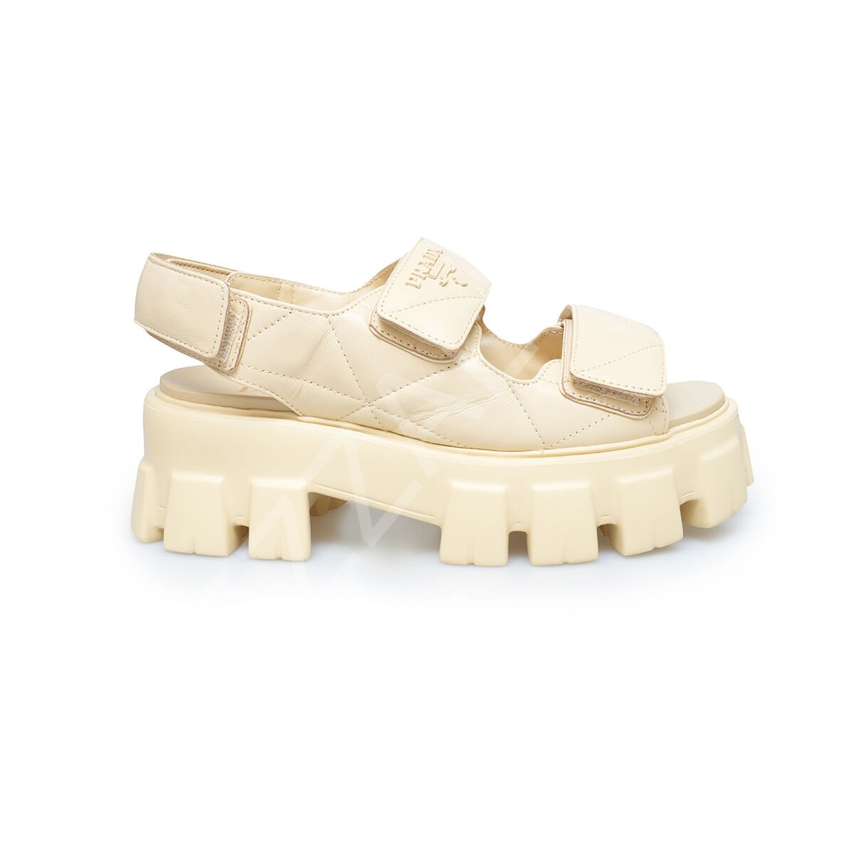 Prada 694 Nude Sandalet Deri Kadın Ayakkabı