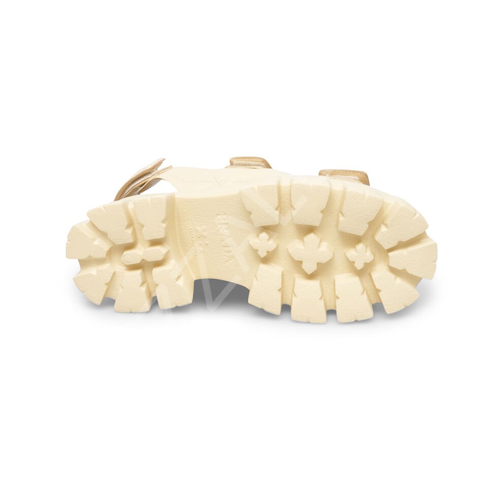 Prada 694 Nude Sandalet Deri Kadın Ayakkabı