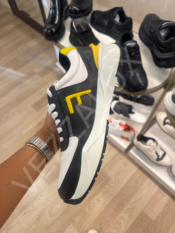 Fendi 931 Siyah Sarı Beyaz Erkek Ayakkabı