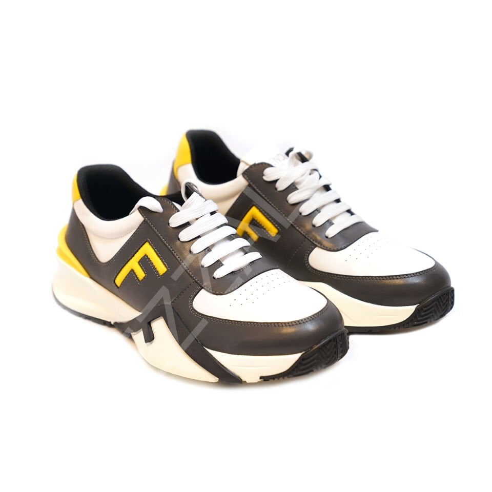 Fendi 931 Siyah Sarı Beyaz Erkek Ayakkabı