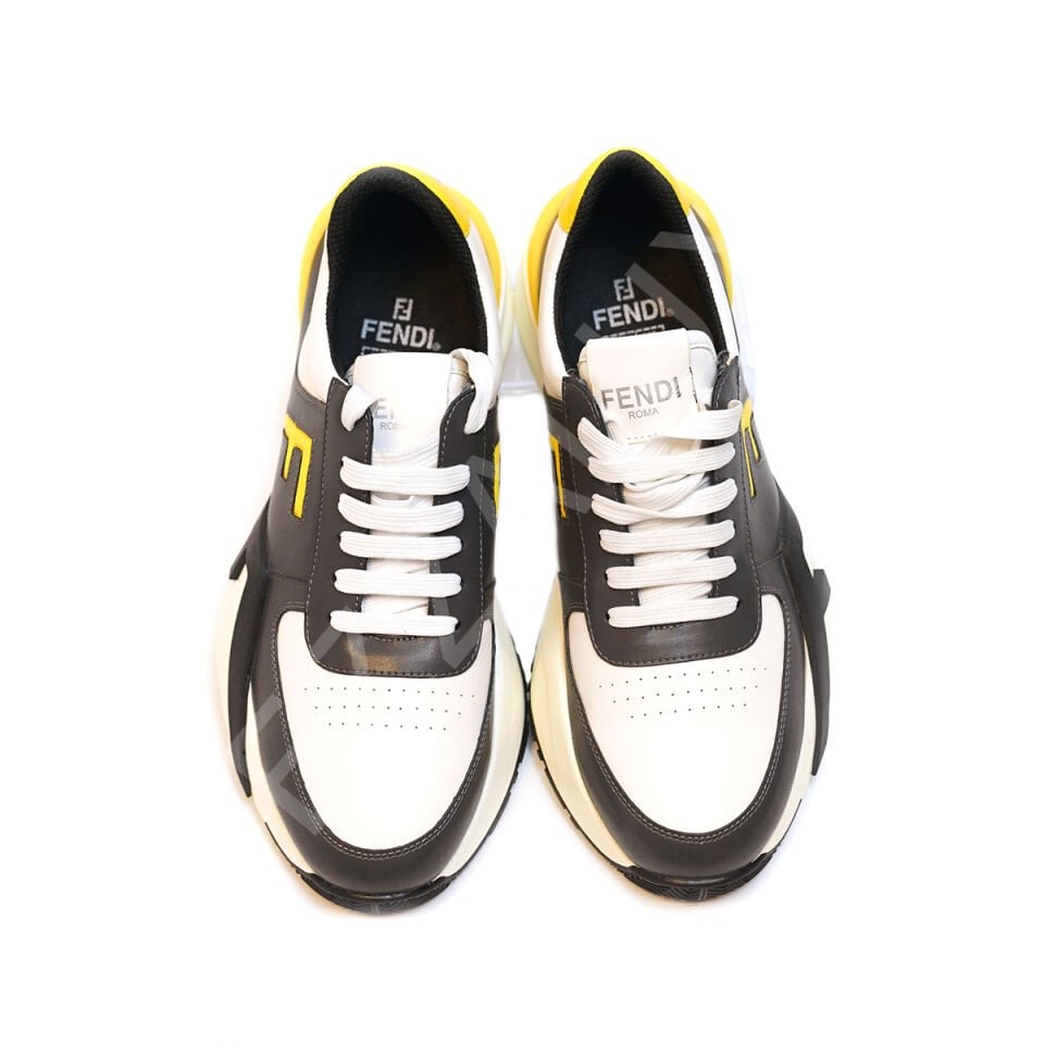 Fendi 931 Siyah Sarı Beyaz Erkek Ayakkabı