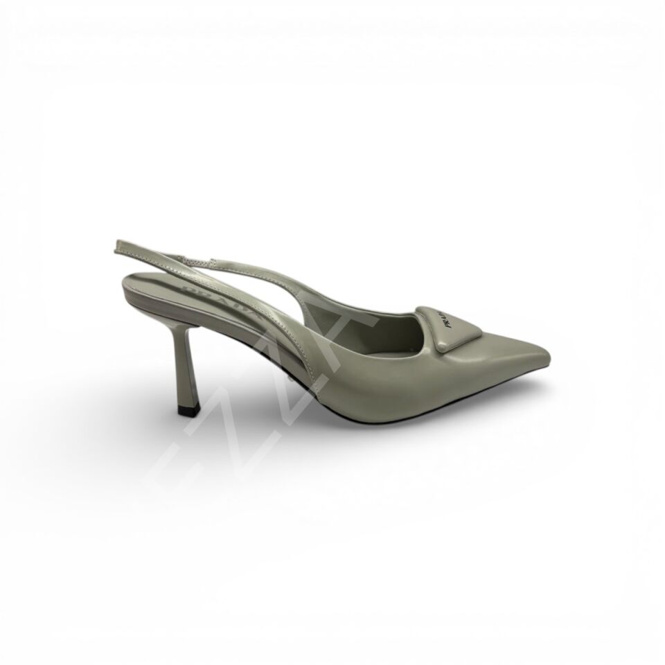 Prada 704 Gri Topuklu Ayakkabı A.Açık Kadın Ayakkabı