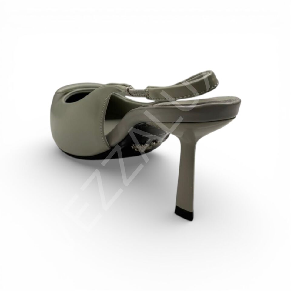 Prada 704 Gri Topuklu Ayakkabı A.Açık Kadın Ayakkabı