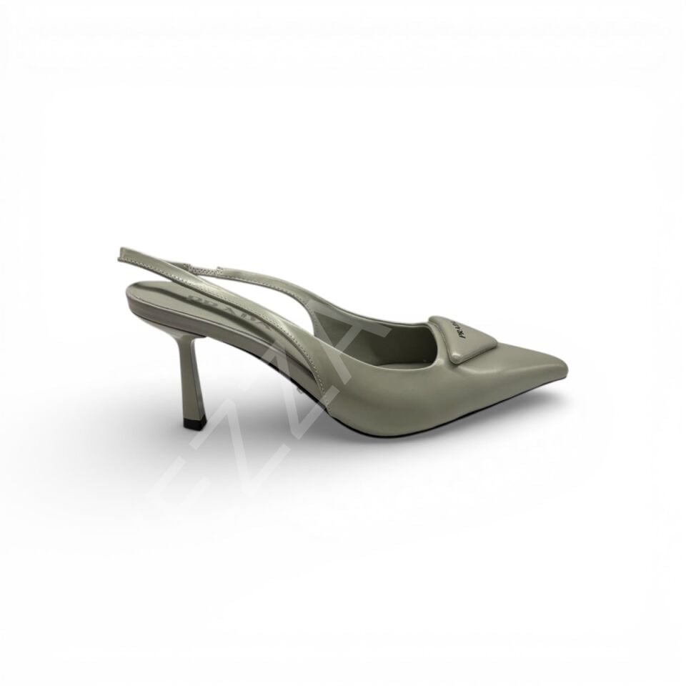 Prada 704 Gri Topuklu Ayakkabı A.Açık Kadın Ayakkabı